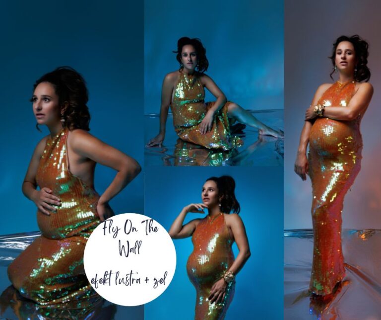 Żel + efekt lustra -Fly On The Wall / sesja ciążowa